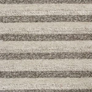 5'x7' Grey White Hand Woven Knobby Stripes Indoor Area Rug