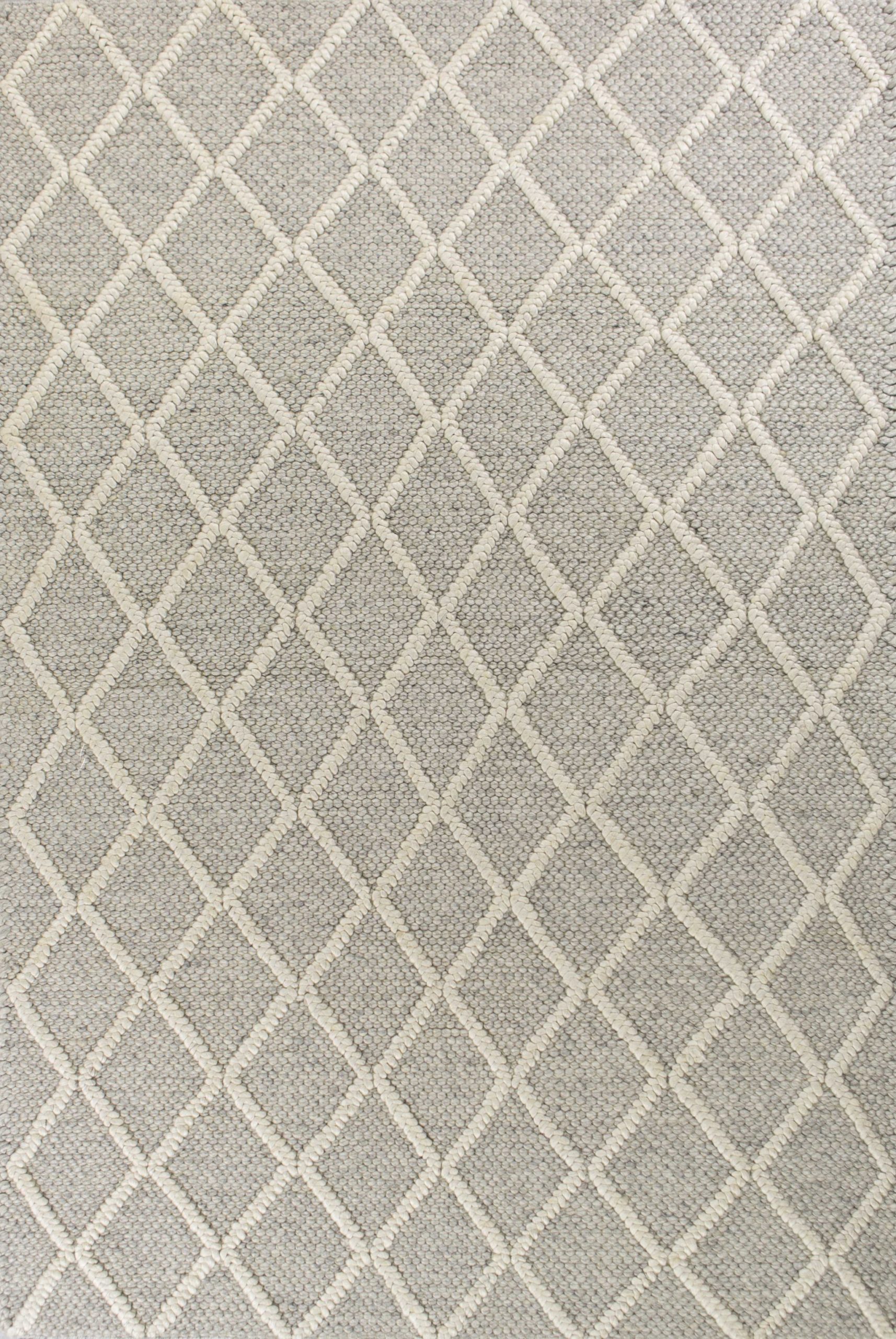 5' x 7'  Wool Grey Area Rug