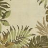 5'x8' Ivory Hand Tufted Bordered Tropical Leaves Indoor Area Rug - Image 2