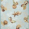 7' x 9'  Polyester Blue Area Rug