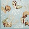 7' x 9'  Polyester Blue Area Rug - Image 3