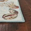 7' x 9'  Polyester Blue Area Rug - Image 4