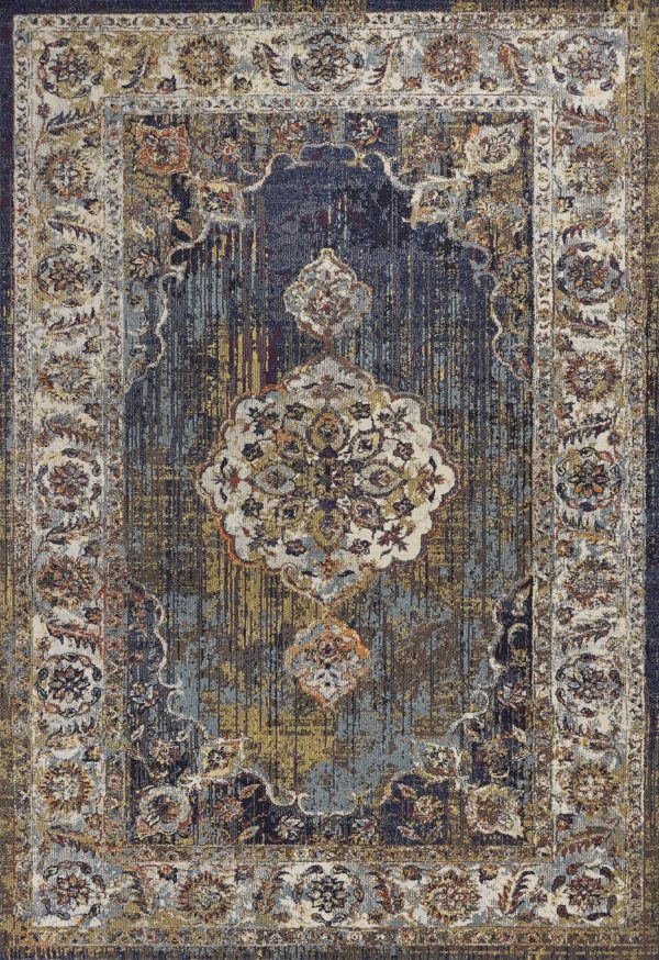 7' x 10'  Polypropylene Navy Area Rug