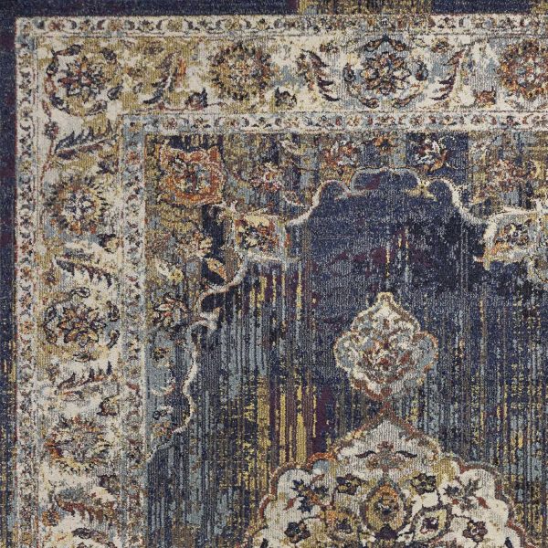 7' x 10'  Polypropylene Navy Area Rug - Image 4