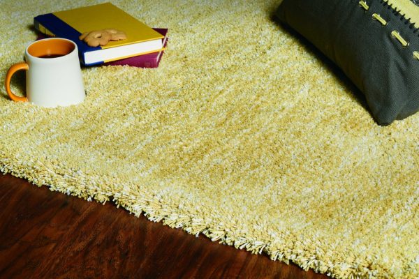 8'x10' Yellow Heather Indoor Shag Rug - Image 2