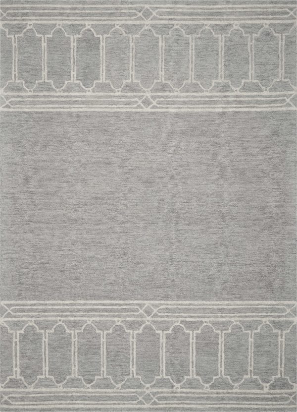 8' x 10'  Wool Grey Area Rug