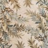 5'x8' Ivory Hand Tufted Pinnate Fronds Indoor Area Rug