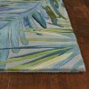 5'x8' Grey Blue Hand Tufted Tropical Palms Indoor Area Rug - Image 2