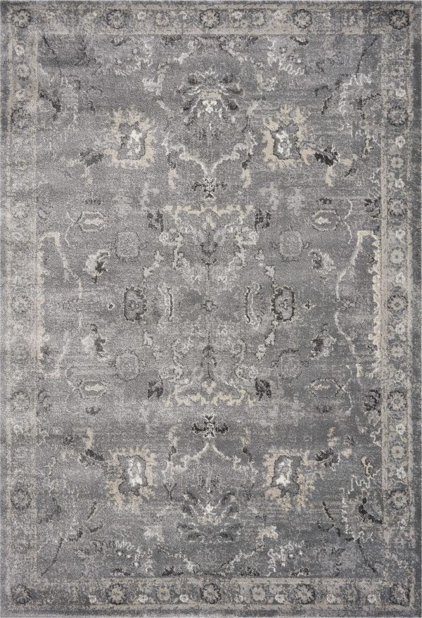 7' x 9'  Polypropylene Grey Area Rug