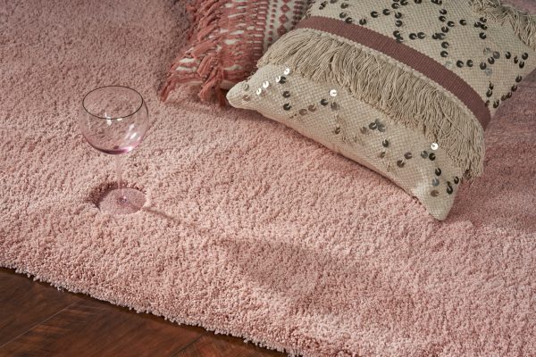 8'x11' Rose Pink Indoor Shag Rug - Image 4