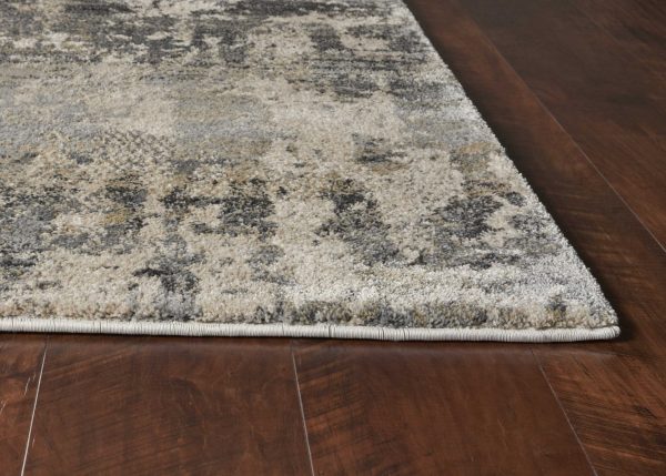 8' x 13' Shade of Gray Abstract Area Rug - Image 4