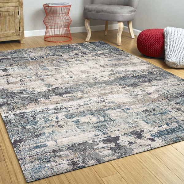 8 x 13  Ivory and Multi Gray Area Rug - Image 5