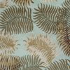 8' x 10' 6 Wool Aqua Area Rug