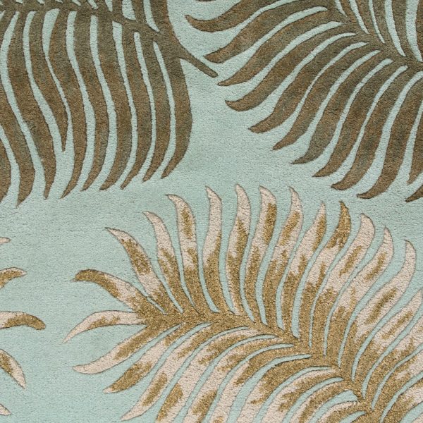 8' x 10' 6 Wool Aqua Area Rug - Image 2