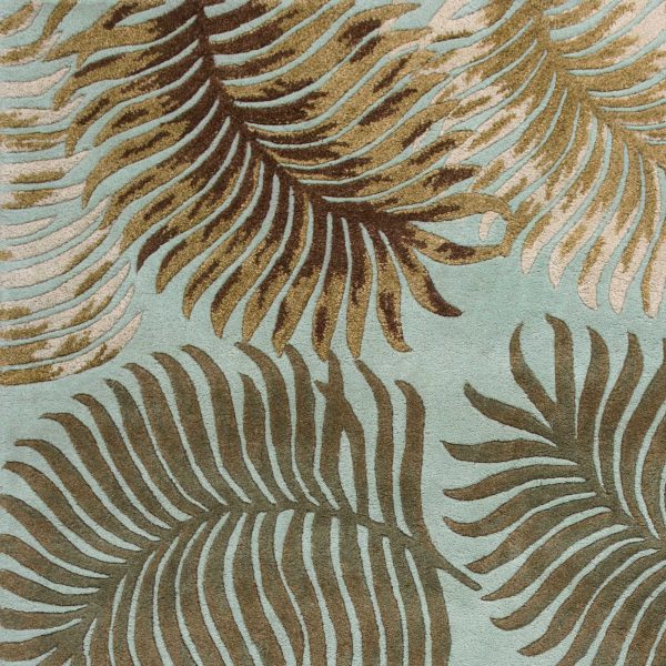 8' x 10' 6 Wool Aqua Area Rug - Image 3