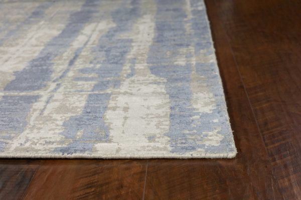 7' x 10'  Viscose Grey or  Blue Area Rug - Image 4