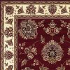 10'x13' Red Ivory Machine Woven Floral Traditional Indoor Area Rug - Image 3