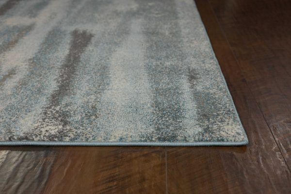 9' x 13'  Polypropylene Teal Area Rug - Image 4