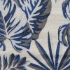 10'x13' Grey Blue Machine Woven Tropical Leaves Indoor Area Rug - Image 3