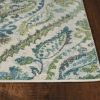 9' x 13'  Polypropylene Ivory or Teal Area Rug - Image 4