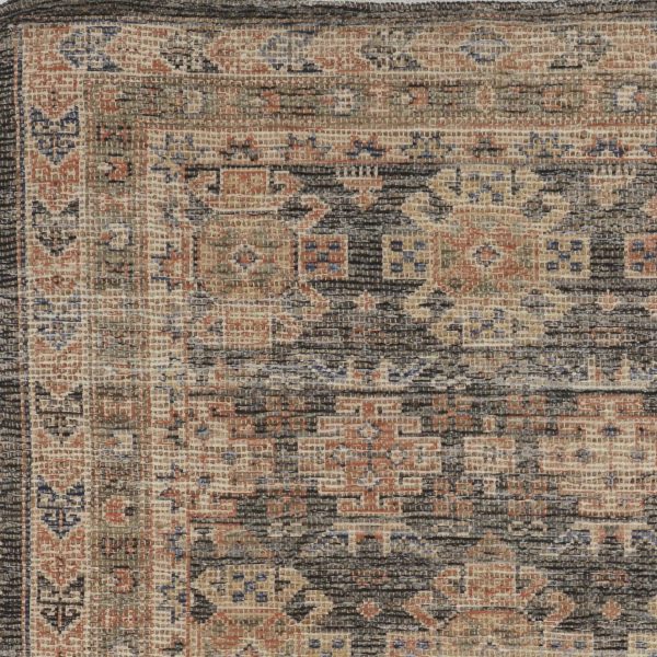 5'x7' Charcoal Hand Woven Traditional Indoor Area Rug - Image 3