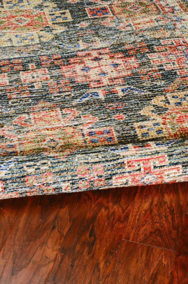 5'x7' Charcoal Hand Woven Traditional Indoor Area Rug - Image 5