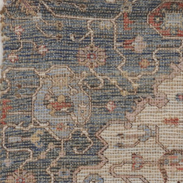 5' x 7' Blue or Red Vintage Diamond Jute Area Rug - Image 3