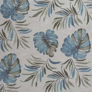3'x5' Ivory Hand Tufted Tropical Leaves Indoor Area Rug