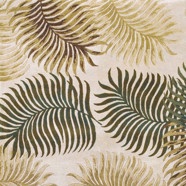 2' x 7' Blue or Sage Tropical Leaves Rug - Image 5