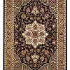 5' x 8' Black or Beige Medallion Bordered Area Rug