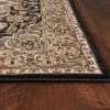 5' x 8' Black or Beige Medallion Bordered Area Rug - Image 4