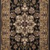 5' x 8' Black or Beige Medallion Bordered Area Rug - Image 5
