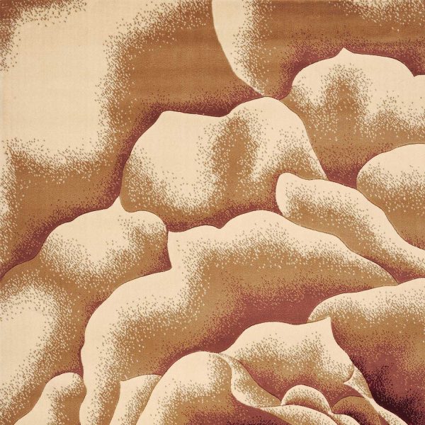 5' x 8' Ivory Floral Indoor Area Rug - Image 3
