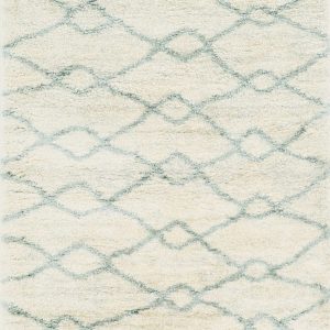 5'x8' Ivory Grey Machine Woven Chain Link Indoor Area Rug
