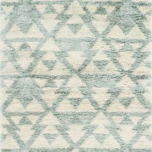 5' x 8' Ivory or Grey Geometric Triangle Indoor Area Rug