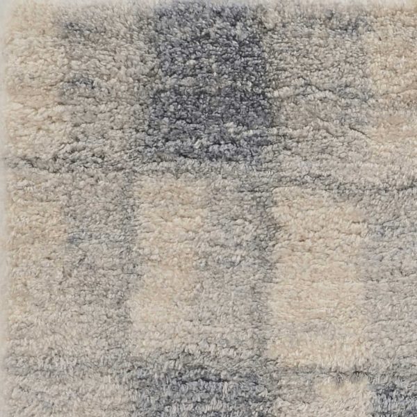 5'x8' Ivory Blue Machine Woven Abstract Blocks Indoor Area Rug - Image 2