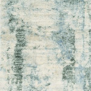 5'x8' Ivory Blue Machine Woven Abstract Indoor Area Rug