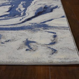 5' x 8' Blue Watercolor Indoor Area Rug