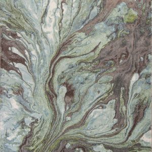 5' x 8' Seafoam Watercolor Indoor Area Rug