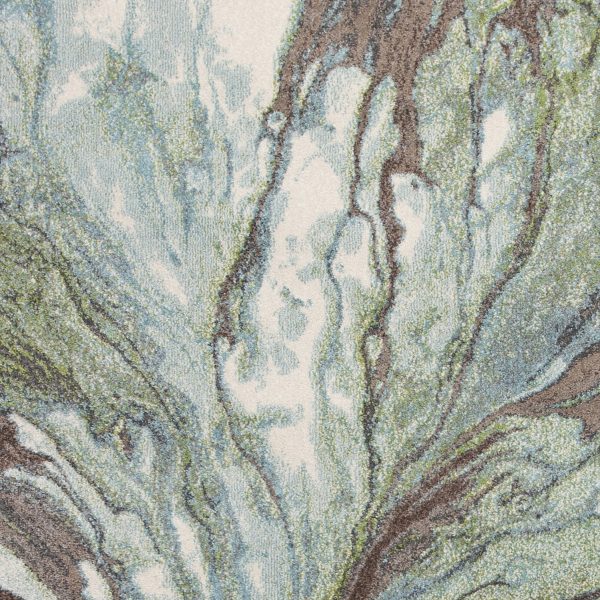 5' x 8' Seafoam Watercolor Indoor Area Rug - Image 2