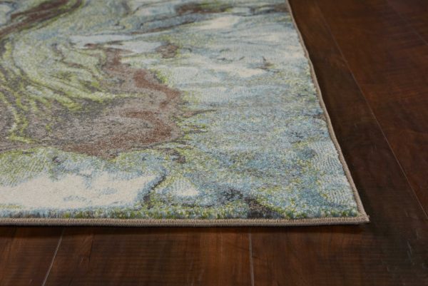 5' x 8' Seafoam Watercolor Indoor Area Rug - Image 4