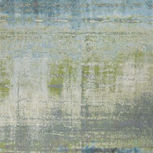 5' x 8' Blue or Green Abstract Indoor Area Rug