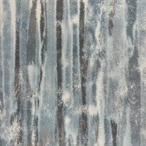 5' x 8' Teal Abstract Brushstrokes Indoor Area Rug