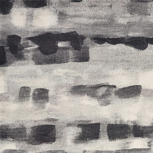 5'x8' Shades of Grey Machine Woven Abstract Brushstroke Indoor Area Rug - Image 3