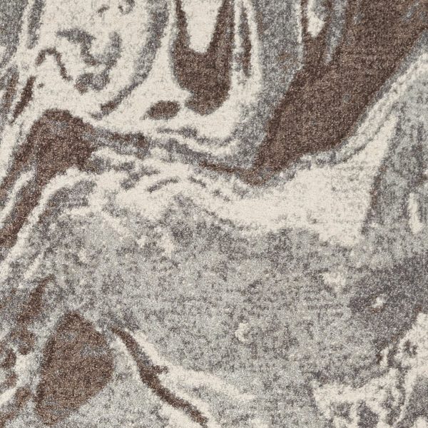 5' x 8' Mocha Marble Indoor Area Rug - Image 2