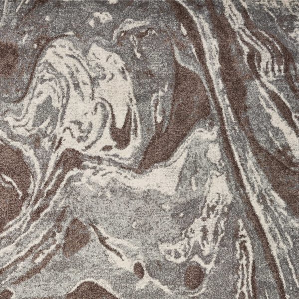 5' x 8' Mocha Marble Indoor Area Rug - Image 3