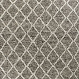 3'x5' Dark Grey Hand Woven Diamond Pattern Indoor Area Rug
