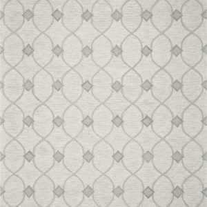5'x7' Ivory Hand Tufted Wool Ogee Indoor Area Rug