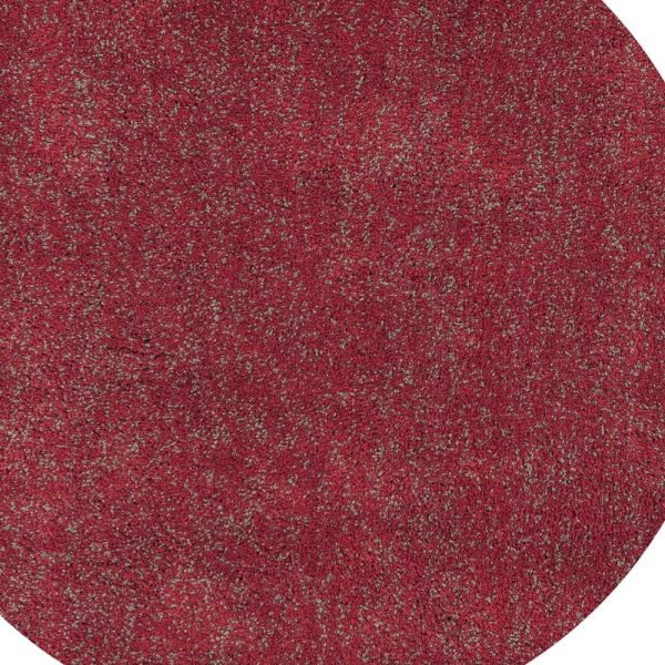 6' Red Heather Round Indoor Shag Rug - Image 5