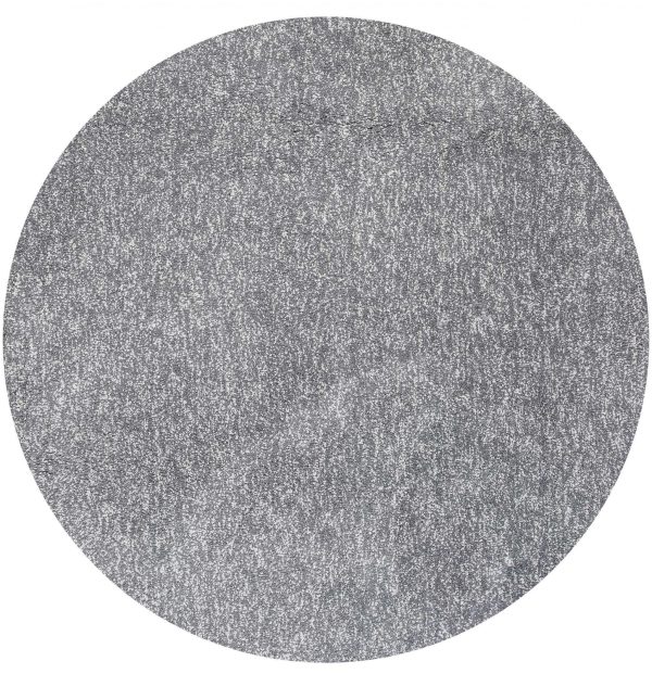 6' Round Grey Heather Plain Indoor Area Rug - Image 3